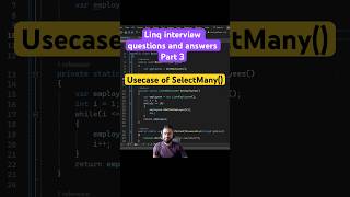 Linq interview questions and answers  fetch list of list using SelectMany shorts coding linq [upl. by Adahsar]