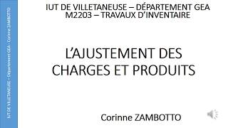 Cours de comptabilité  Régularisation des comptes de charges et produits à linventaire  DUT GEA [upl. by Emeline]