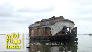 Traditional Kerala houseboats at Vembanad Lake  Alleppey [upl. by Dee]