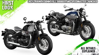 2024 Triumph Bonneville Bobber and Speedmaster Launched Explained All Spec Features Engine amp More [upl. by Geaghan789]