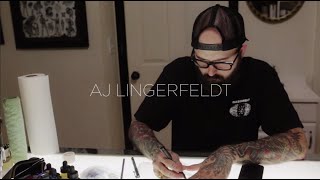 AJ Lingerfeldt Tattoo Artist Interview  Ink And Honor [upl. by Aivekal]