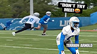 Terrion Arnold gets PICKED ON  Detroit Lions ROOKIE Minicamp then DOES THIS  😳 DAY 2 [upl. by Orland]