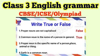 Class 3 English grammar class 3 English English grammar worksheet class 3 grade 3 [upl. by Nirak39]