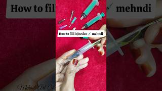 How to make Injection💉Syringe Mehndi Cone injection heena cone mehndi injectionmehndi [upl. by Birchard]