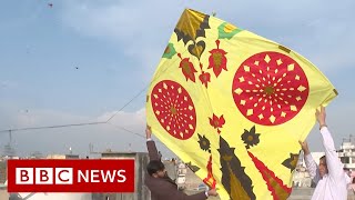 Hundreds defy banned Pakistan kite flying festival  BBC News [upl. by Anyah]