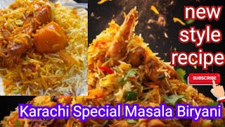 Karachi Special Masala Biryani Recipenew style recipeYammy biryanimy cooking routine [upl. by Suiraj]