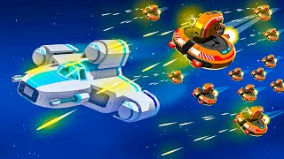 Massive Space Battle Vs Android Armada in Space Crew [upl. by Gnov]