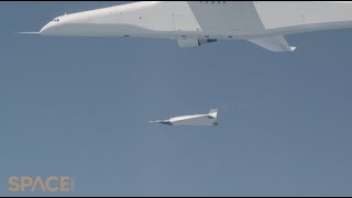 Stratolaunchs massive Roc carrier plane completes hypersonic vehicle separation test [upl. by Josi796]