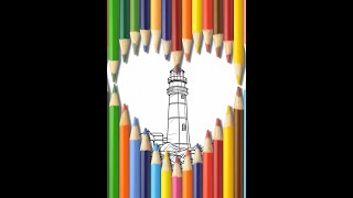 Lighthouse Themed Coloring Book [upl. by Islean877]