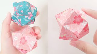 Origami easy paper kusudama  Origami kusudama  Origami paper craft 折り紙 종이접기  DIY [upl. by Beghtol]