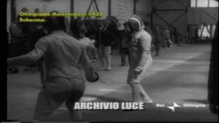 Scherma Spada Gaudins Epee at the Olympics 1928 [upl. by Llenahs]