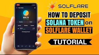 How to DEPOSIT Solana on SOLFLARE WALLET  Crypto App Tutorial [upl. by Ellynn86]