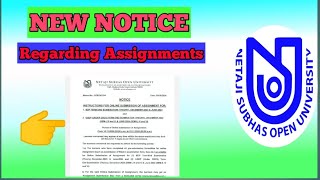 BDPUG ASSIGNMENT NOTICE PUBLISHED  NSOU NEW NOTICE PUBLISHED🔥 [upl. by Ahsenad586]