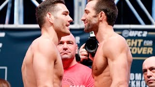 UFC 194 WeighIns Chris Weidman vs Luke Rockhold [upl. by Nonrev]