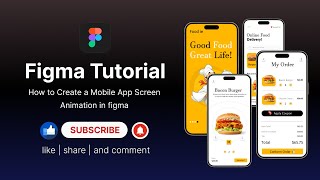 Figma Animation How to Create a Mobile App Screen Animation in figma [upl. by Denis]