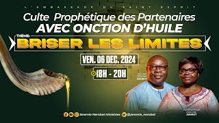 CULTE PROPHETIQUE DONCTION DHUILE AVEC LES APÔTRES JEREMIE ET EVELYNE NEMBOT [upl. by Bronwyn]