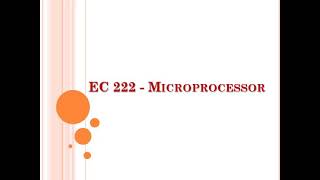 Introduction to Microprocessors  Lecture 3 [upl. by Obed]