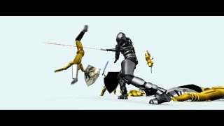 3D Fight Animation  One Vs Seven [upl. by Amolap374]