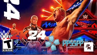 Wwe 2k24 PPSSPP Emulator Gameplay Android offline Mod Smackdown 2014 Full Character Mod [upl. by Siurtemed]