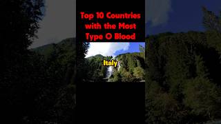 Top 10 Countries with the Most Type O Blood 🅾️ facts funfacts university [upl. by Ahsekin]