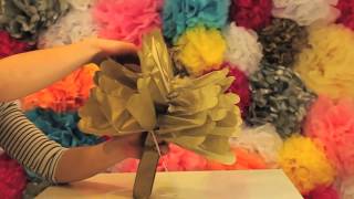 How to Make a tissue Pom Pom  Talking Tables [upl. by Tallulah]