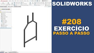 SOLIDWORKS  EXERCÍCIO 208  QUADRO DE METALON 60x60x2mm solidworks [upl. by Evelina]