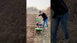 diesel 4WD rototiller weeding rototiller ditching grass shredder part 649 [upl. by Gaylord]