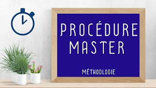 Procédure de Master ECandidat  Méthodologie [upl. by Kunin]