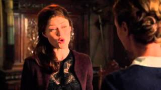 Once Upon A Time 5x01 quotThe Dark Swanquot Blue gives Belle a rose linked to Rumple [upl. by Notxam]