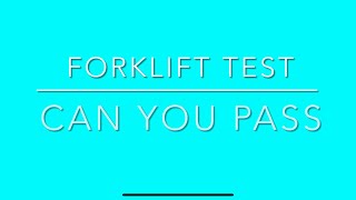 Forklift Test Questions amp Answers  How to Pass [upl. by Noirred]