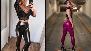 Most Demanding fauxamplatex leather leggings pants outfits ideas for womens  leather leggings pants [upl. by Faires]