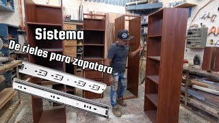 ¿como hacer un sistema para zapatera corredizacarpintero [upl. by Elbys269]