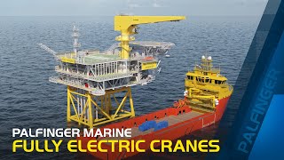 PALFINGER MARINE  Fully electric cranes [upl. by Anelagna938]