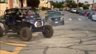 2019 rzr turbo s 4 seater burnout donuts [upl. by Arbrab]