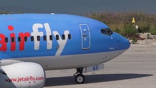 OOJAR Jetairfly Boeing 7377K5WL TAKE OFF BACKTRACK at Airport Corfu CFU FULL HD [upl. by Haag770]