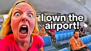 When Airport Karens Get Taught a Lesson by Cops [upl. by Eussoj]