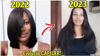 EVOLUÇÃO CAPILAR 1 ANO DE CRESCIMENTO com fotos e vídeos [upl. by Memory]