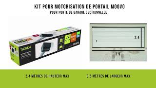 Motorisation pour porte de garage sectionnelle et basculante TS432KM Moovo [upl. by Wyon]