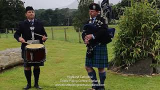 Highland Cathedral at a Scottish Wedding  Bagpiper amp Drummer performing at the Drinks Reception [upl. by Hamilton560]