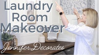 Laundry Room Makeover  Jennifer Decorates [upl. by Eardnaed717]