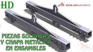 SOLIDWORKS  CREAR PIEZA EN ENSAMBLAJE CHAPA METÁLICA [upl. by Col]