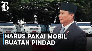 Prabowo Tegaskan Pejabat Negara Harus Gunakan Mobil Produksi Dalam Negeri [upl. by Suoiradal637]