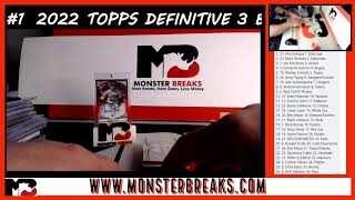 2022 TOPPS DEFINITIVE 3 BOX FULL CASE RANDOM TEAMS 1 [upl. by Abagael]