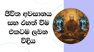 ජීවිත අවසානය සහ රහත් වීම එකටම ලබන විදියMost Ven Mankadawala Sudassana Thero [upl. by Lebyram]