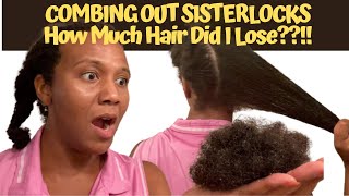 62 Taking Down my Sisterlocks  How to Take Down microlocks and How Much Hair Did I Lose [upl. by Assyla]