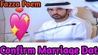 Confirm Marriage DateFazza PoemSheikh Hamdan Very Beautiful Poetry [upl. by Lirba421]