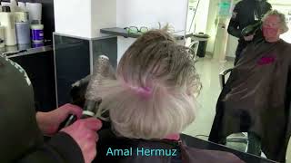 How to blow dry short bob haircut Step by Step TIPS Amal Hermuz [upl. by Ly]