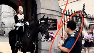 quotCarrot Denied 🥕 Tourist Learns the New Rules at Horse Guard Parade 🐴🚫quot [upl. by Nedrah]