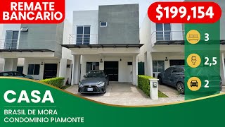 Casa a la venta en condominio Piamonte en Brasil de Mora Bien adjudicado bancario [upl. by Airamasor]