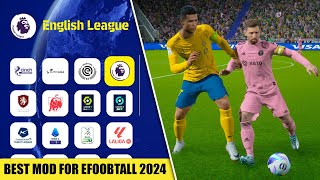 eFootball 2024 The Ultimate Patch  New Mod to Unlock All Teams Kits and get a New Scoreboard [upl. by Atteniuq]